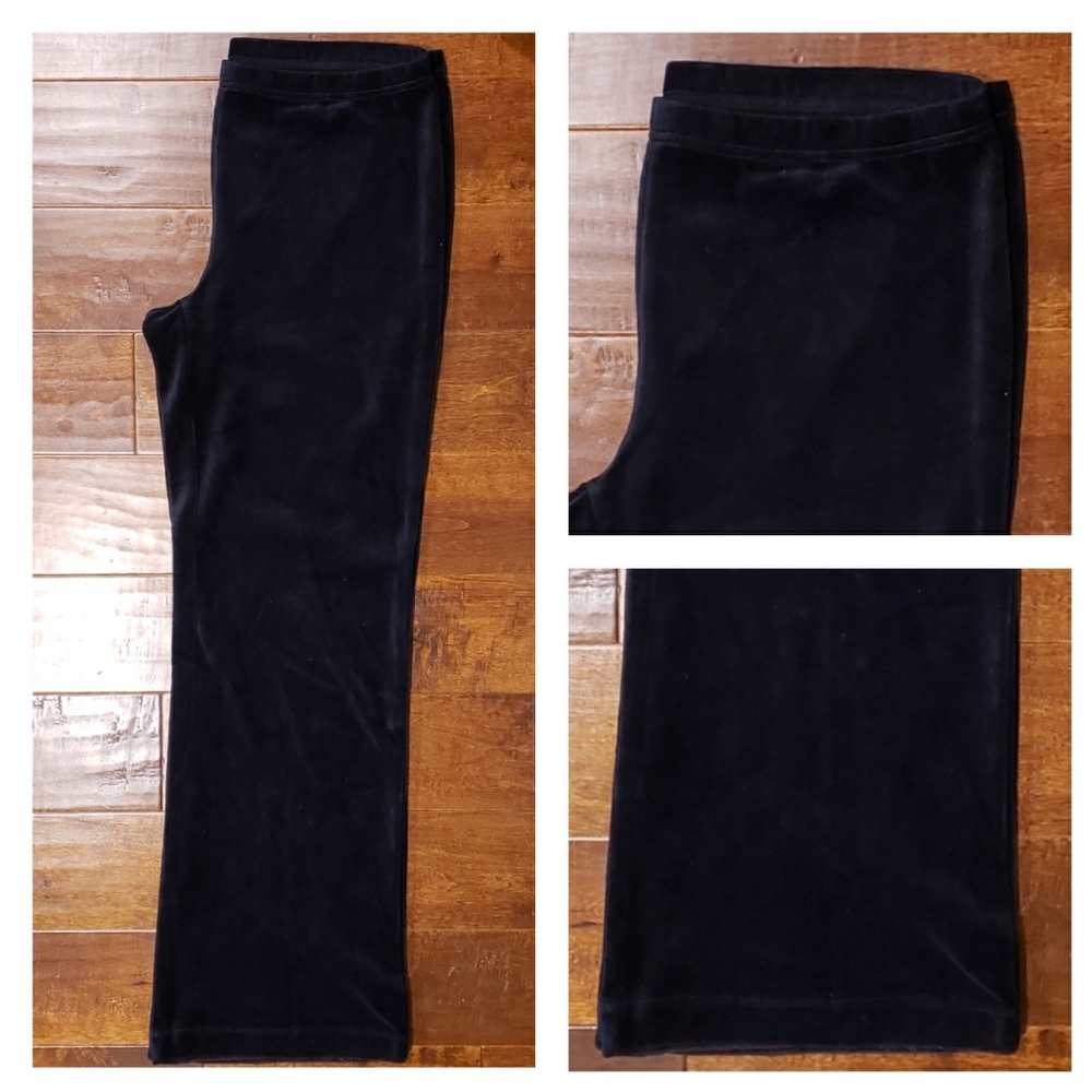Adrienne Vittadini Black Velour Lounge Pants - Picture 2 of 2